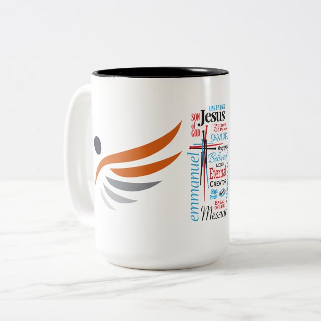 Café Em Dois Tons Caneca de FC (Frente Esquerda)