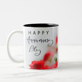 Café Em Dois Tons Caneca de Feliz Aniversário | Nome Personalizado