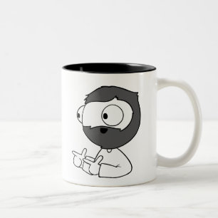 Café Em Dois Tons Caneca de Fingerguns dos desconhecidos