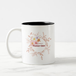 Café Em Dois Tons Caneca de Flor Matinal