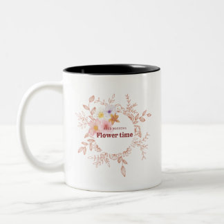 Café Em Dois Tons Caneca de Flor Matinal