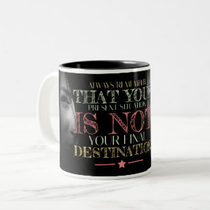 Café Em Dois Tons Caneca de foto com frase engraçada sobre a vida