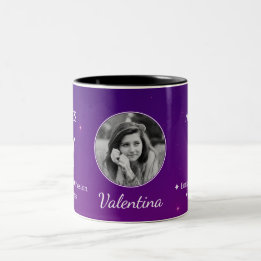 Café Em Dois Tons Caneca de Foto com Símbolo e Características Perso