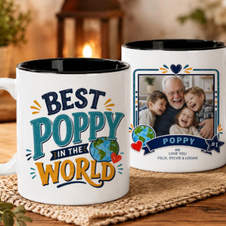 Café Em Dois Tons Caneca de Foto da Melhor Vovó do Mundo