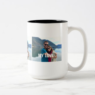 Café Em Dois Tons Caneca de Foto de Casal Personalizada – Presente d