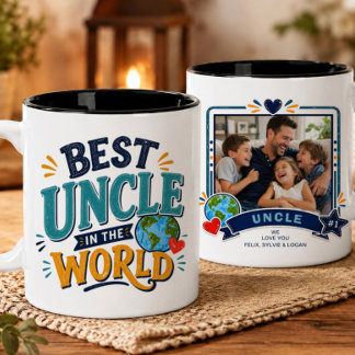 Café Em Dois Tons Caneca de Foto do Melhor Tio do Mundo