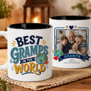 Café Em Dois Tons Caneca de Foto do Melhor Vô do Mundo