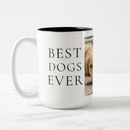 Café Em Dois Tons Caneca de Foto dos Melhores Cães de Sempre 
