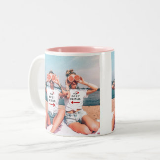 Café Em Dois Tons Caneca de Foto Melhor Amigo Para Sempre