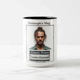 Café Em Dois Tons Caneca de Foto Personalizada com Estilo de Foto de