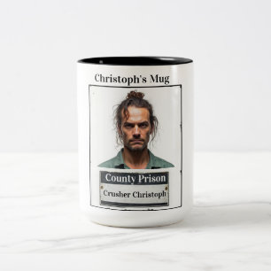 Café Em Dois Tons Caneca de Foto Personalizada com Estilo de Foto de