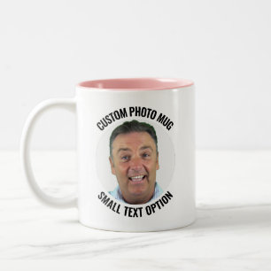 Café Em Dois Tons Caneca de Foto Personalizada de Duas Cores PINK co