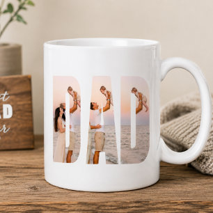 Café Em Dois Tons Caneca de Foto Personalizada para o Dia dos Pais p