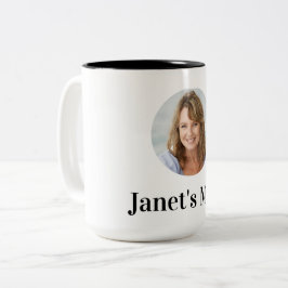 Café Em Dois Tons Caneca de Foto Personalizável Com Texto Editável