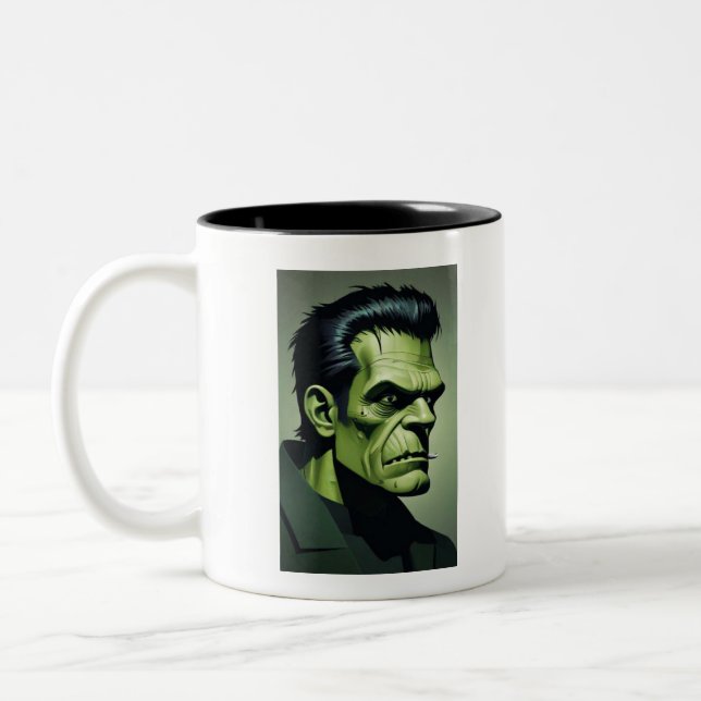 Café Em Dois Tons caneca de frankenstein (Esquerda)