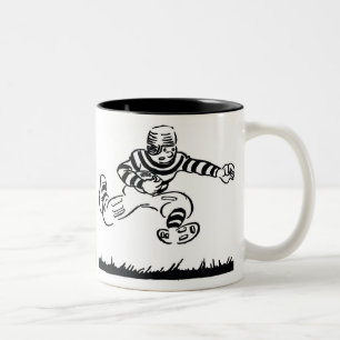 Café Em Dois Tons Caneca de Futebol Antigo