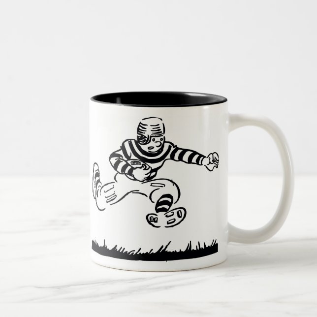 Café Em Dois Tons Caneca de Futebol Antigo (Direita)