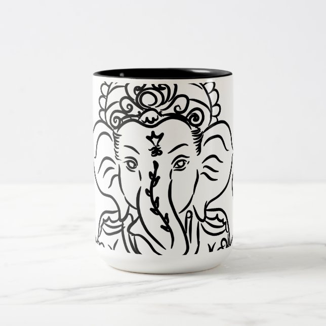 Café Em Dois Tons Caneca de Ganesh (Centro)