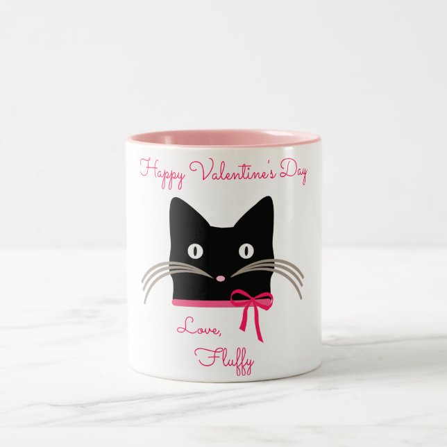 Café Em Dois Tons Caneca de Gato do Dia dos Namorados (Centro)