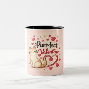 Café Em Dois Tons Caneca de Gato no Dia dos Namorados Perfeito – Cor