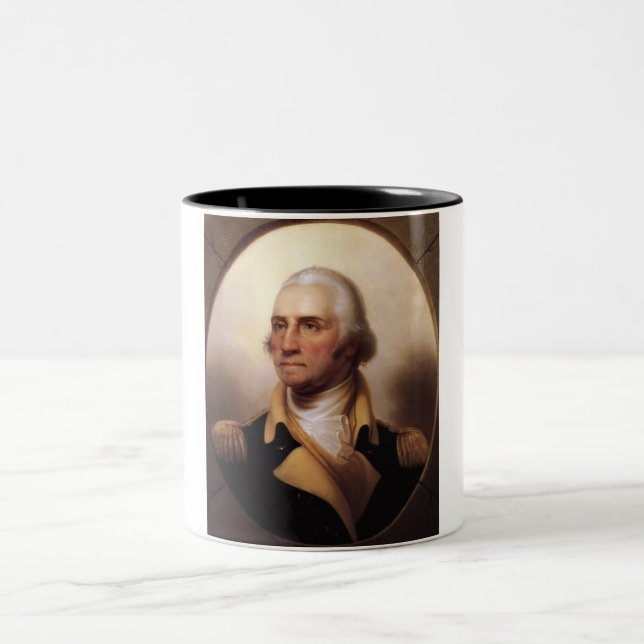 Café Em Dois Tons Caneca de George Washington (Centro)