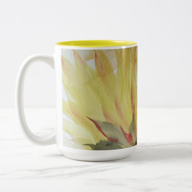 Café Em Dois Tons Caneca de Girassol (Esquerda)