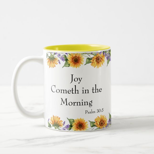 Café Em Dois Tons Caneca de Girassol (Esquerda)