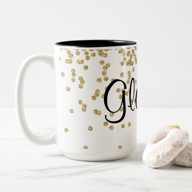 Café Em Dois Tons Caneca de Glamma (Com Donut)