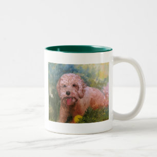 Café Em Dois Tons Caneca de Goldendoodle/Labradoodle