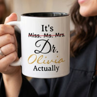 Caneca de Graduação de Doutorado Personalizada com