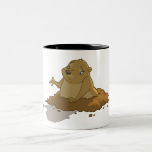 Café Em Dois Tons Caneca de Groundhog