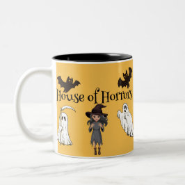 Café Em Dois Tons Caneca de Halloween