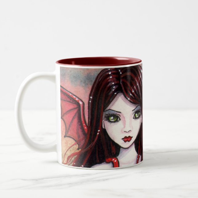 Café Em Dois Tons Caneca de Halloween de Vampiro por Molly Harrison (Esquerda)