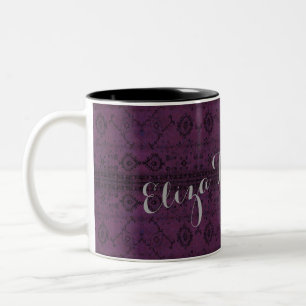Café Em Dois Tons Caneca de HAMbyWG - de Personalizable - ametista
