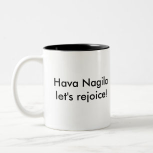 Café Em Dois Tons Caneca de Hava Nagila