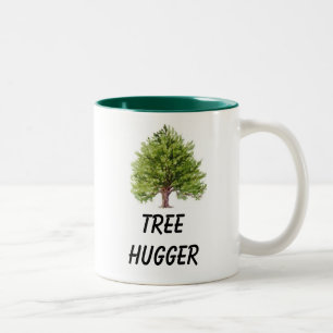 Café Em Dois Tons Caneca de Hugger da árvore