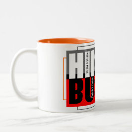 Café Em Dois Tons Caneca de Hustle Bustle