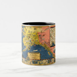 Café Em Dois Tons Caneca de Ilustração Vintage do Alasca