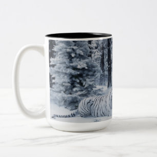 Café Em Dois Tons Caneca de Inverno do Tigre Branco – Presente de Fé