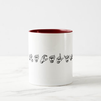 Café Em Dois Tons Caneca de Jacalyn ASL