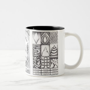 Café Em Dois Tons Caneca de Janice Yudell Snake3