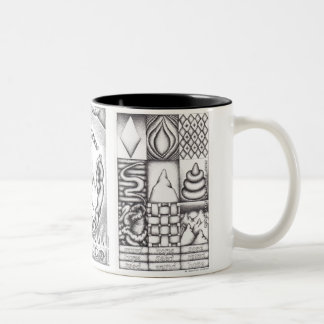 Café Em Dois Tons Caneca de Janice Yudell Snake3