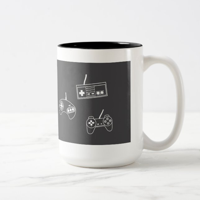 Café Em Dois Tons Caneca de jogadores treinados clássicos (Direita)