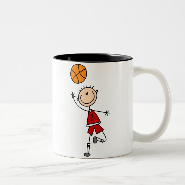 Café Em Dois Tons Caneca de Jogar Basquete (Direita)