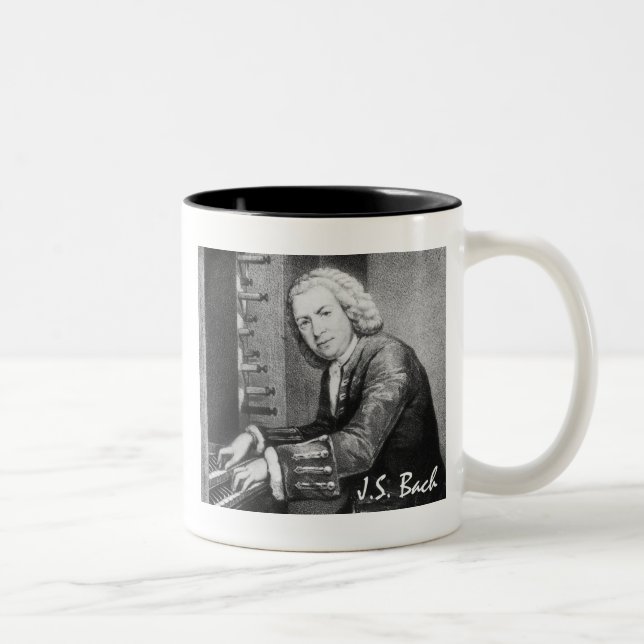 Café Em Dois Tons Caneca de Johann Sebastian Bach (Direita)