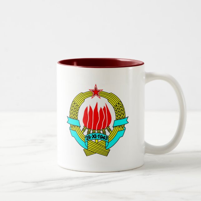 Café Em Dois Tons Caneca de Jugoslávia (Direita)