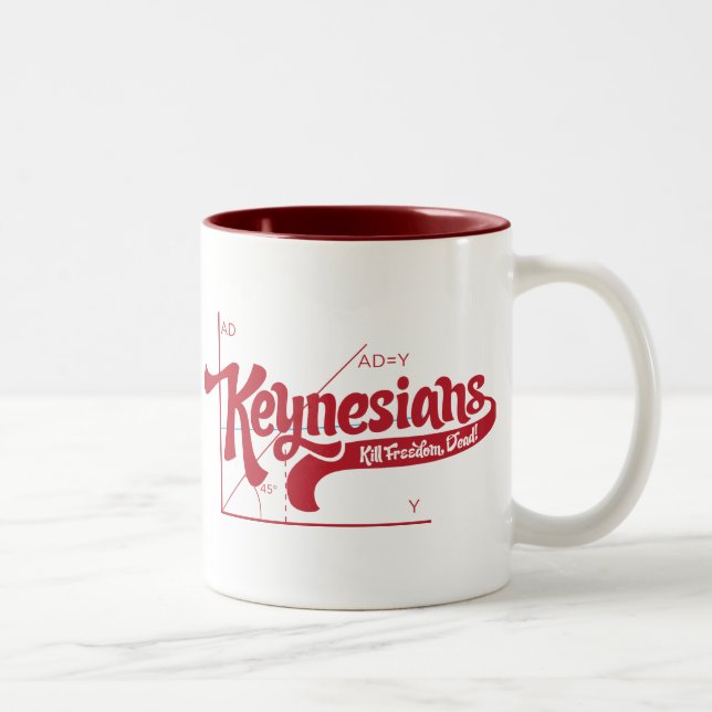 Café Em Dois Tons Caneca de Keynesians (Direita)