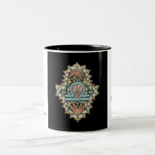 Café Em Dois Tons Caneca de Khamsa do Libra