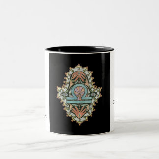 Café Em Dois Tons Caneca de Khamsa do Libra