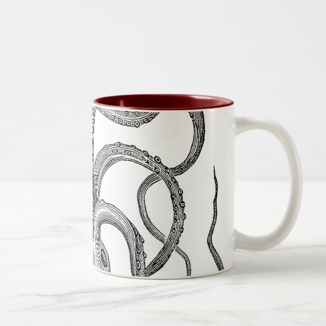 Café Em Dois Tons Caneca de Kraken (Direita)
